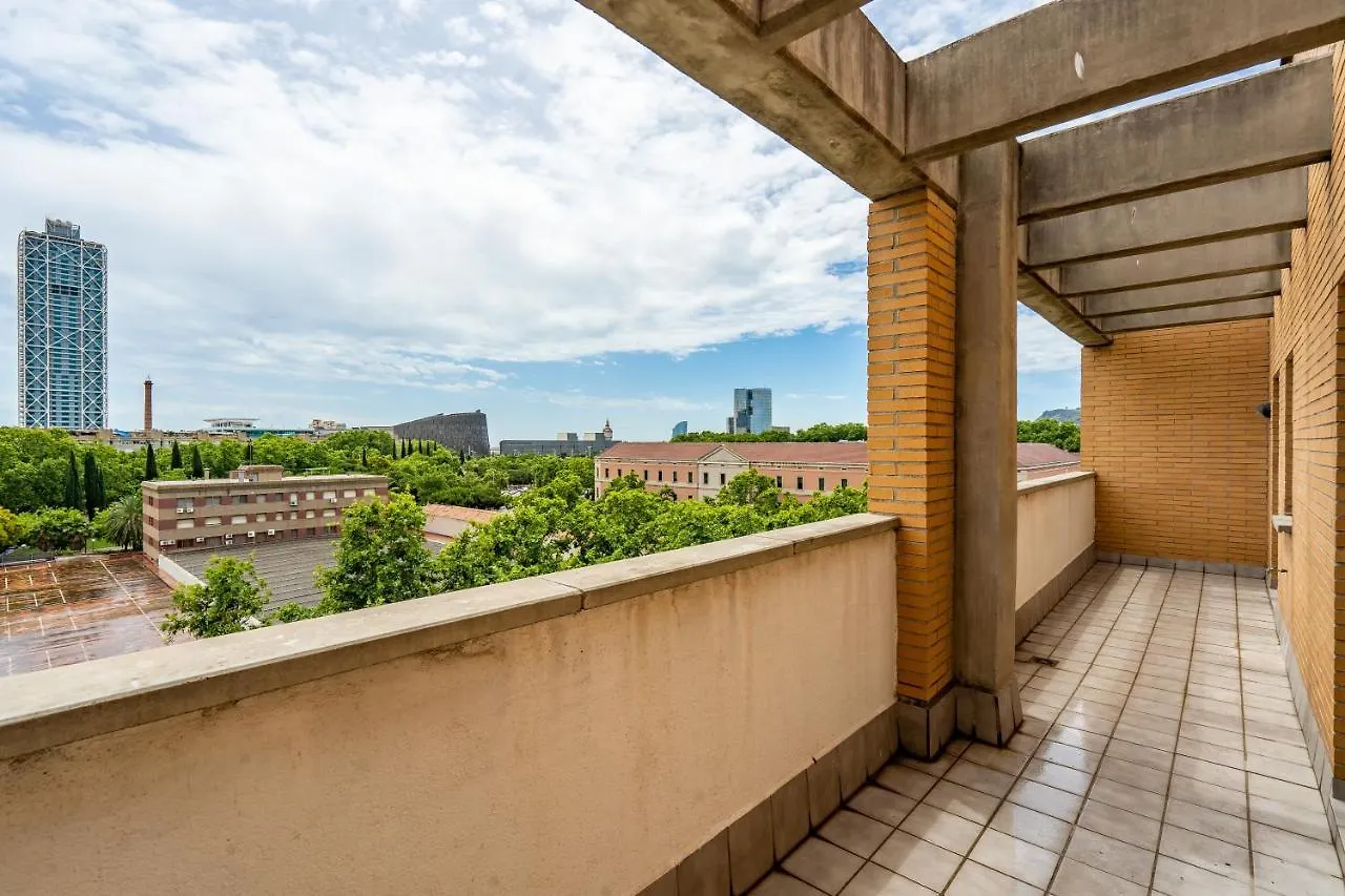 Lodging Apartments Beach Penthouse Near Center With Pool 巴塞罗那