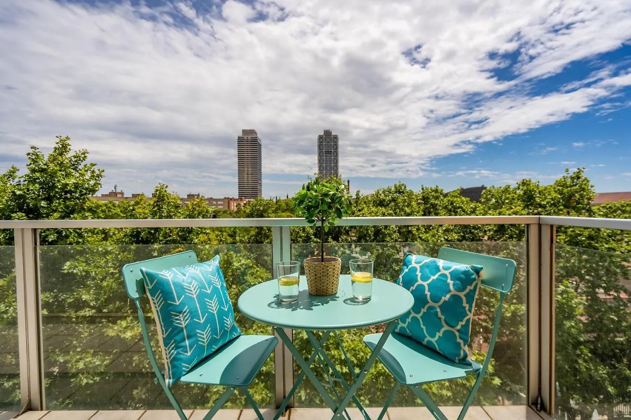 Lodging Apartments Beach Penthouse Near Center With Pool 巴塞罗那