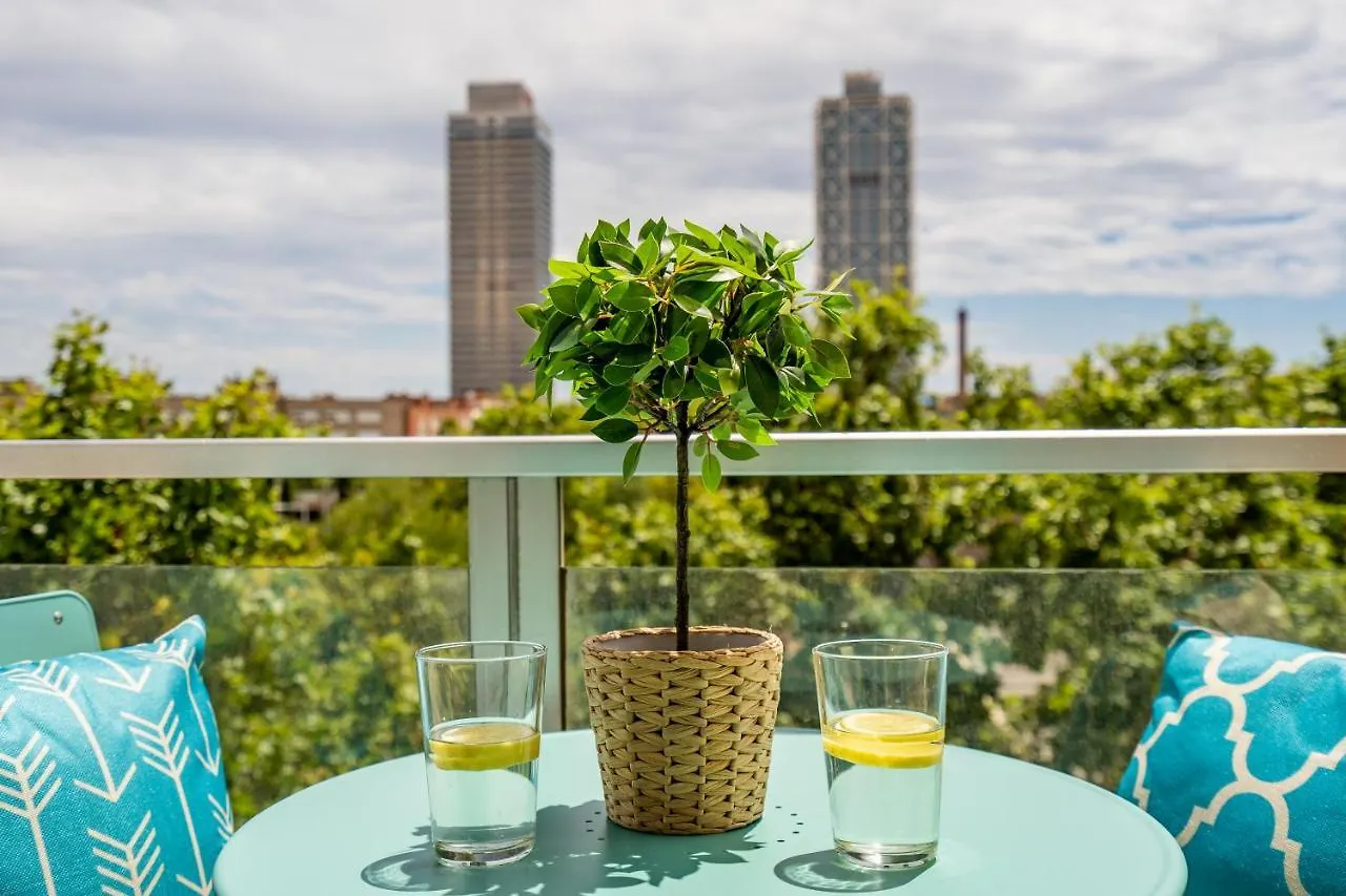 Lodging Apartments Beach Penthouse Near Center With Pool 巴塞罗那 0*,